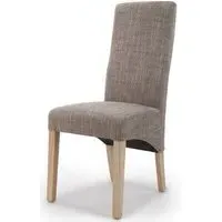 4-Pack Dining Chairs Wave Back - Oatmeal, Tweed