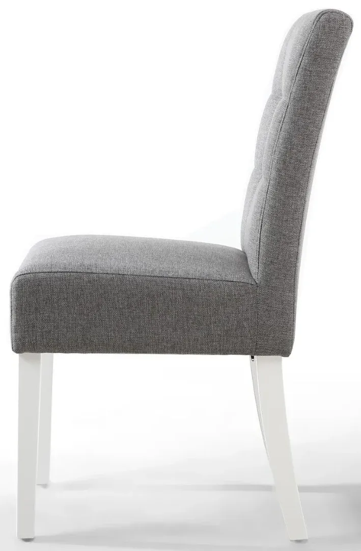 4-Pack Dining Chairs with Waffle Stitch - Grey