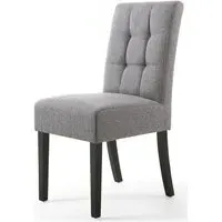 4-Pack Dining Chairs with Waffle Stitch - Grey