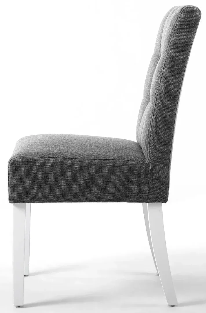 4-Pack Dining Chairs with Waffle Stitch - Grey