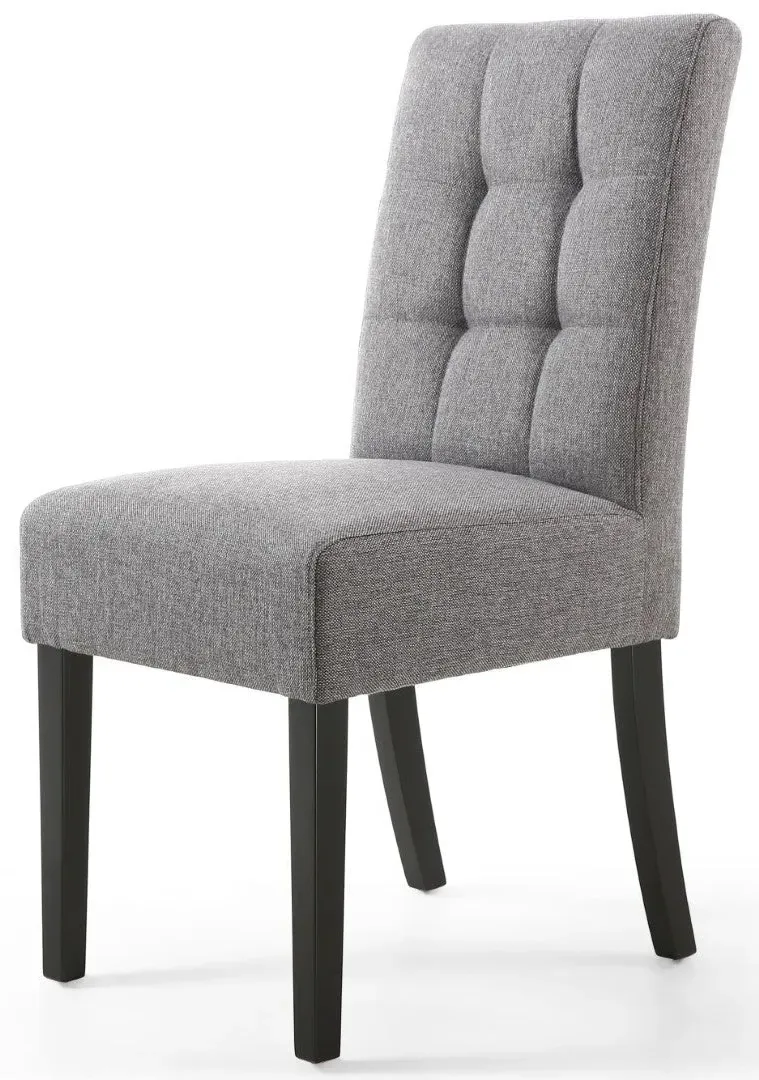 4-Pack Dining Chairs with Waffle Stitch - Grey