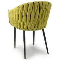 6-Pack Dining Chair with Arms - Yellow, Fabric