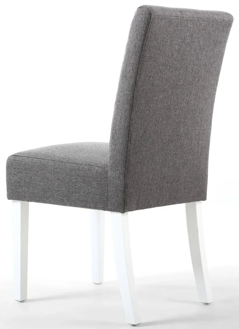 6-Pack Dining Chairs with Waffle Stitch - Grey