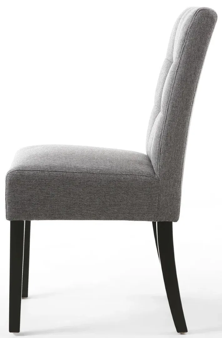 6-Pack Dining Chairs with Waffle Stitch - Grey