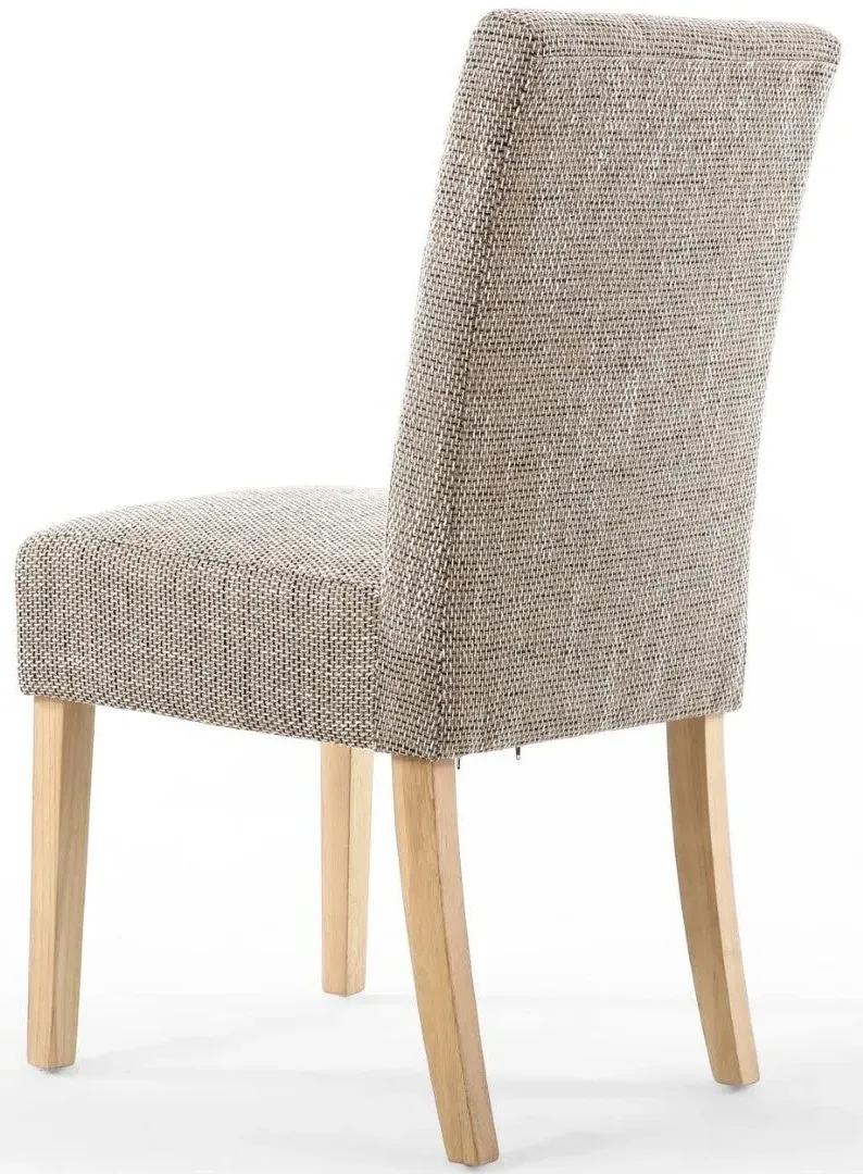 6-Pack Dining Chairs with Waffle Stitch - Oatmeal