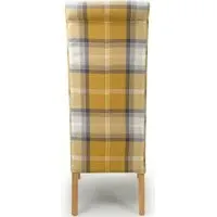 6-Pack Scroll Back Dining Chair - Yellow, Fabric