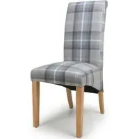 6-Pack Scroll Back Dining Chairs - Grey, Fabric
