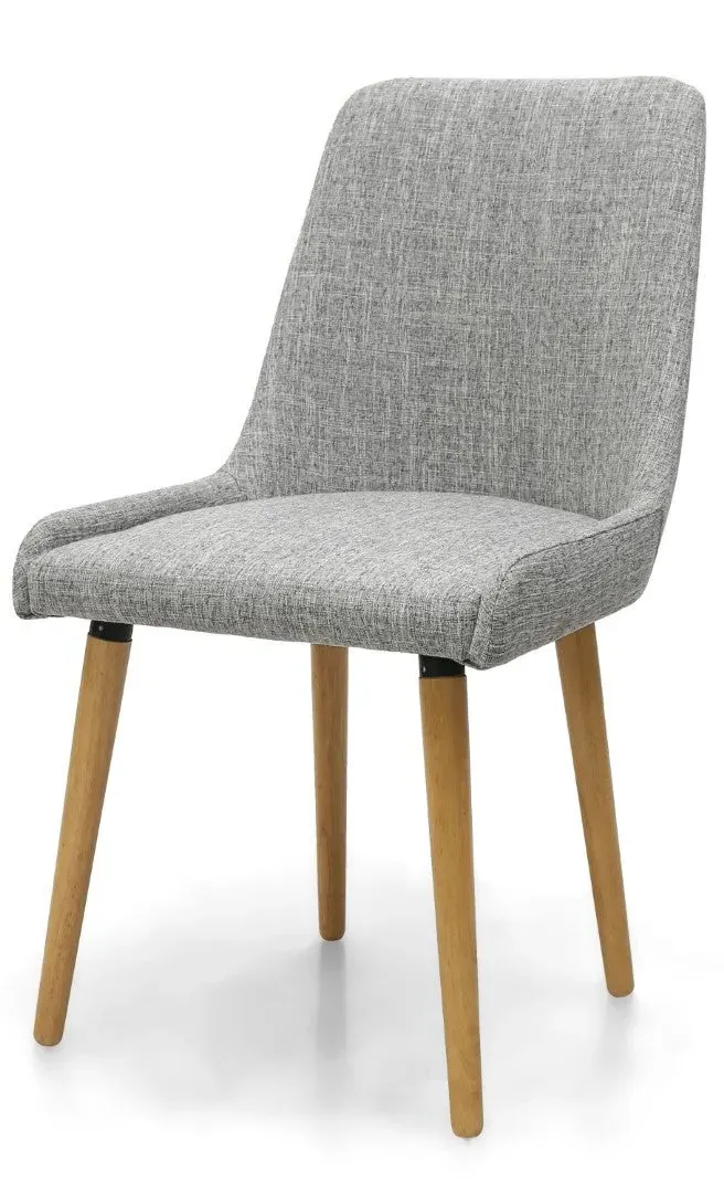 8-Pack Dining Chairs with Sprung Seat - Grey
