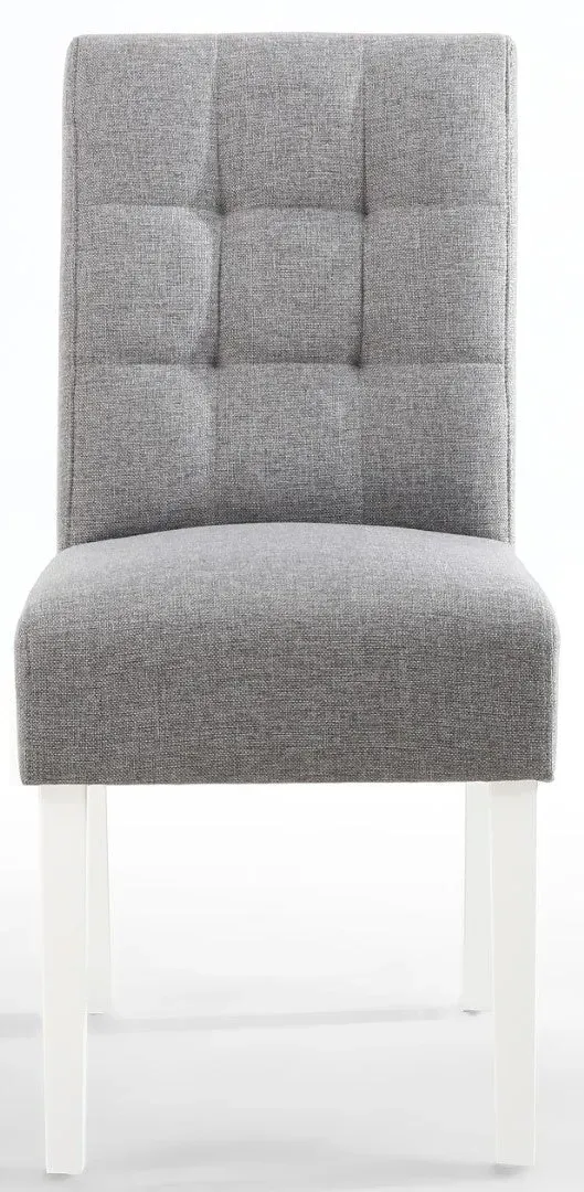 8-Pack Dining Chairs with Waffle Stitch - Grey
