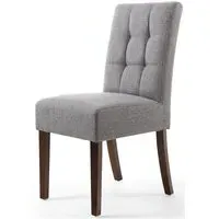 8-Pack Dining Chairs with Waffle Stitch - Grey