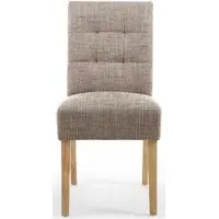 8-Pack Dining Chairs with Waffle Stitch - Oatmeal