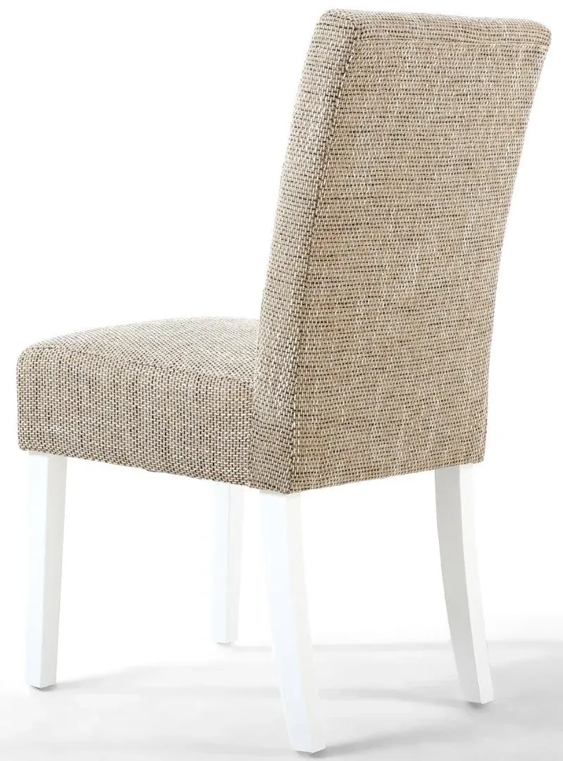 8-Pack Dining Chairs with Waffle Stitch - Oatmeal
