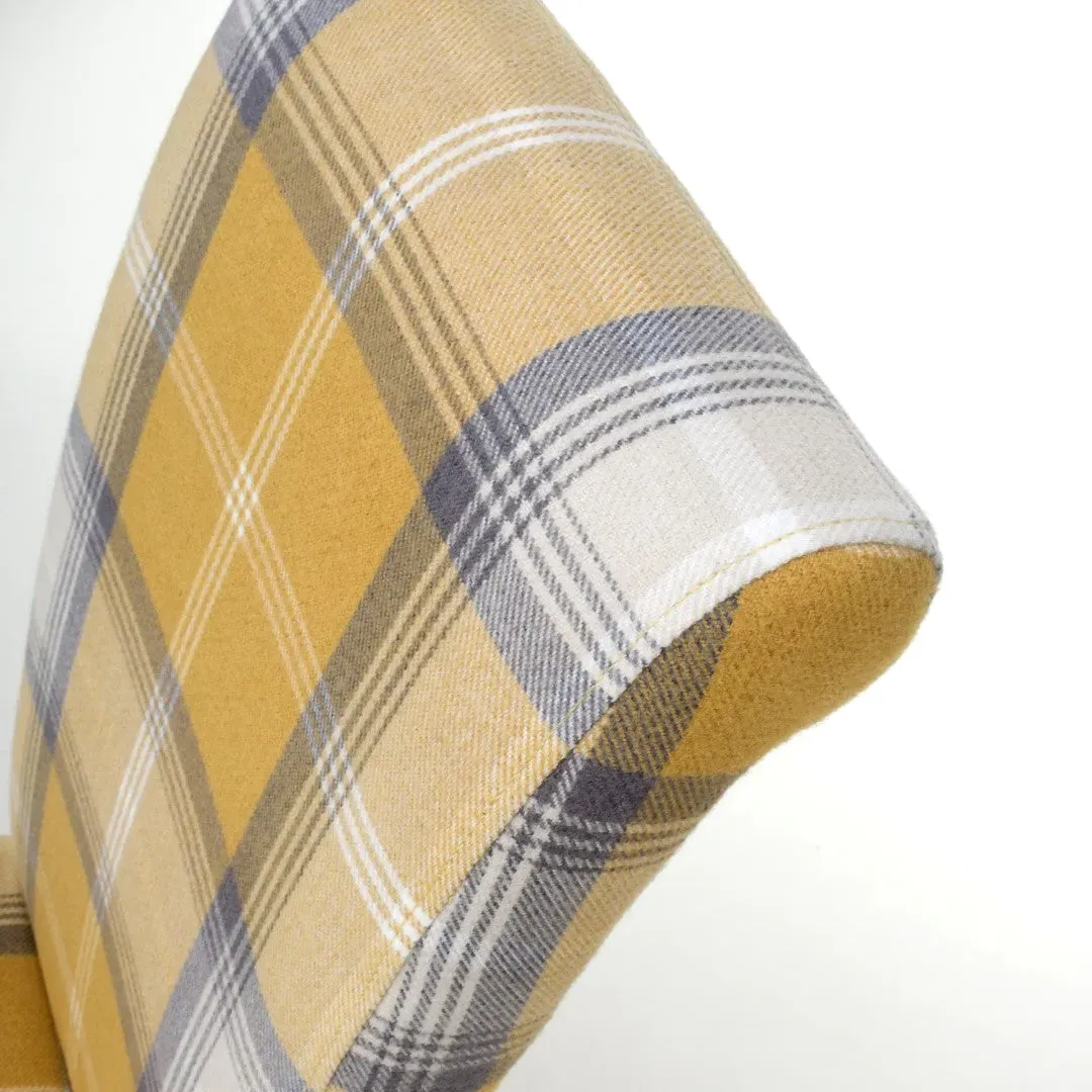 8-Pack Scroll Back Dining Chair - Yellow, Fabric