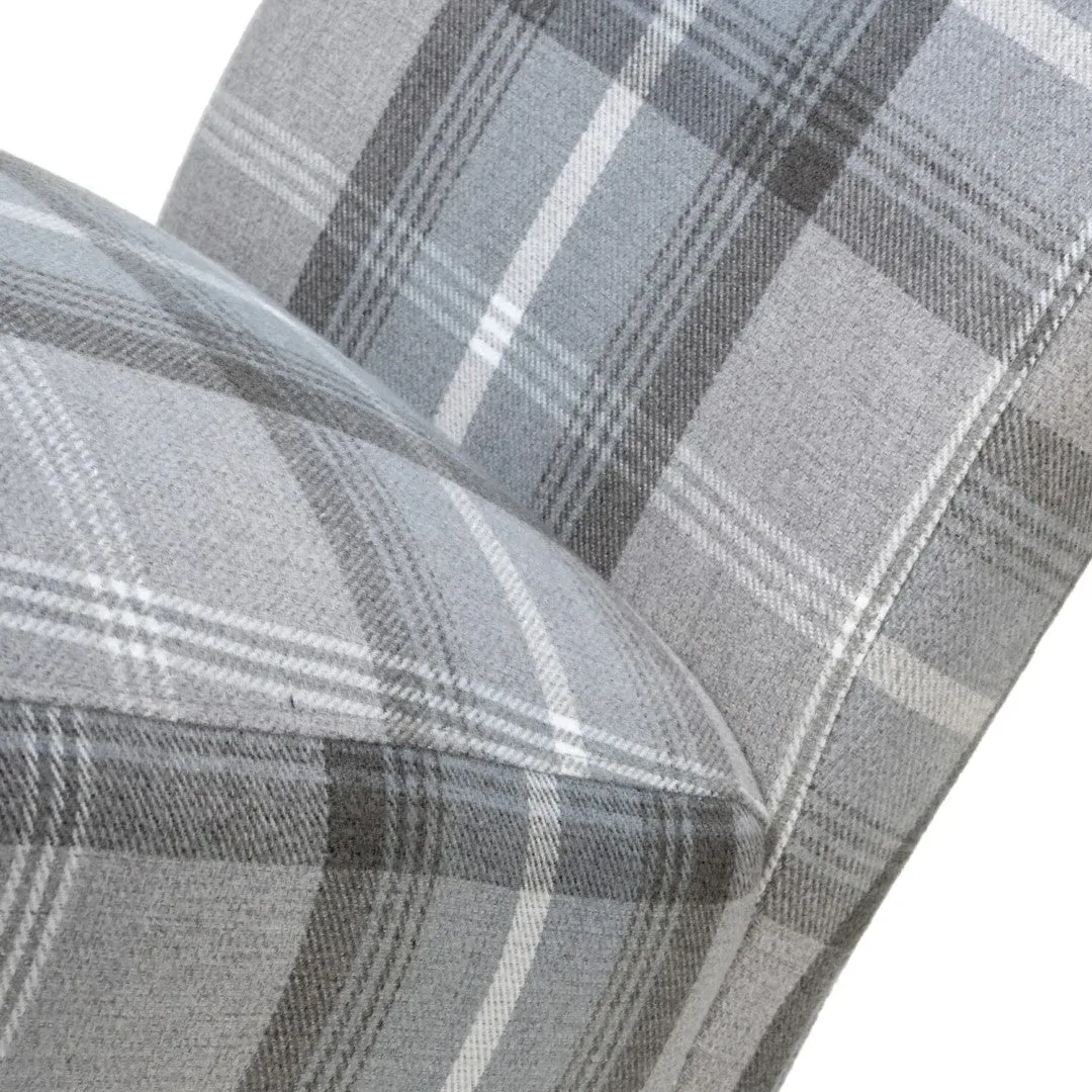 8-Pack Scroll Back Dining Chairs - Grey, Fabric