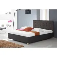 King Size Bed Frame - Charcoal, Fabric
