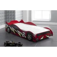 Single Racing Car Bed No 21 - Red, MDF