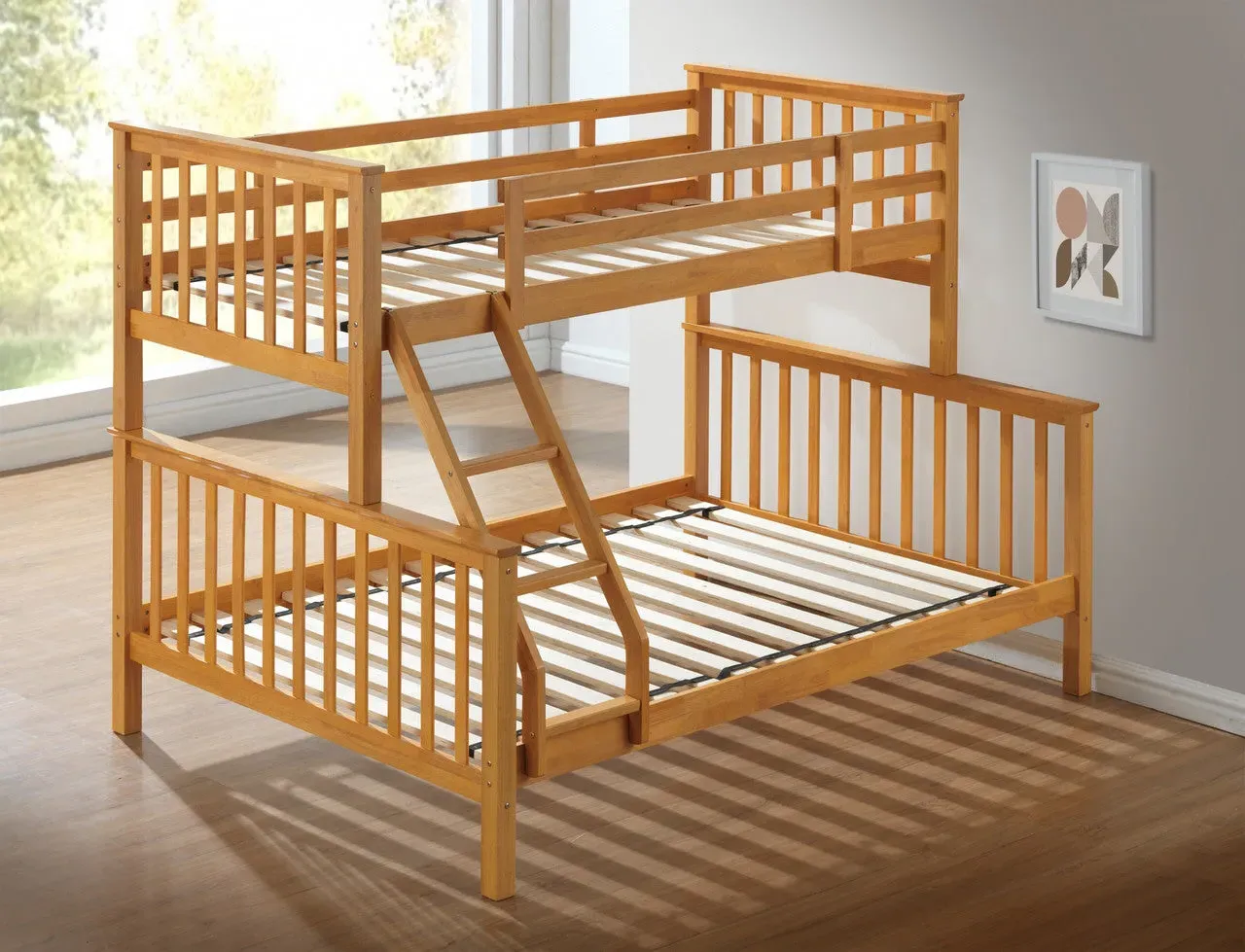 Triple Sleeper Bunk Bed - Beech Wood