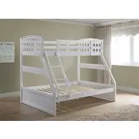 Triple Sleeper Bunk Bed with Ladder - White, Wood
