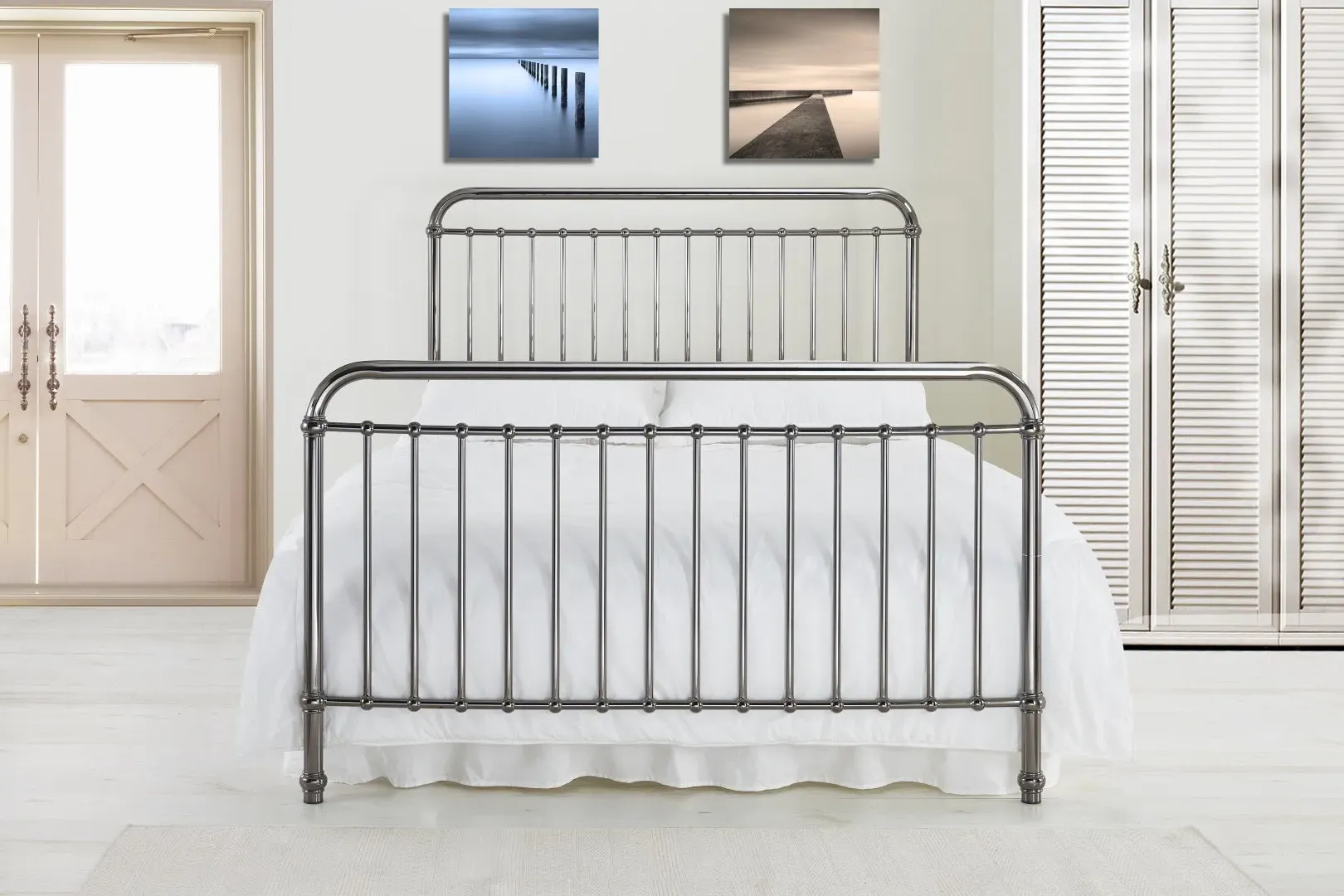 Double Metal Bed Frame - Black, Metal