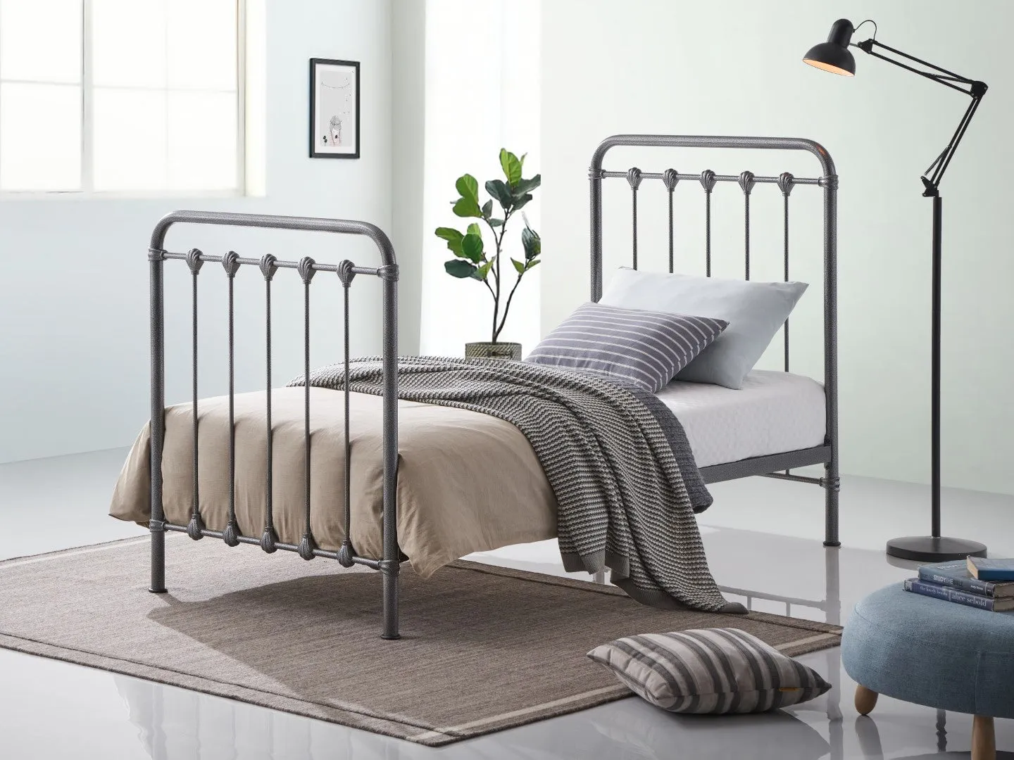 Single Metal Bed Frame - Black, Metal