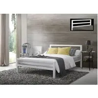 Single Metal Bed Frame - White
