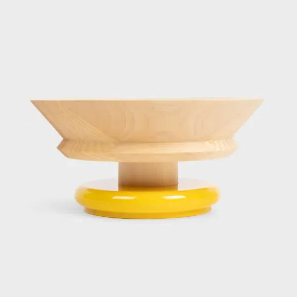 Alessi Twergi Centrepiece by Ettore Sottsass - Yellow, Limewood product