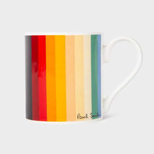 Colour Block Stripe Bone China Mug - Multicolour product