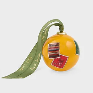 Hand-Painted Stamps Glass Bauble - Multicolour product