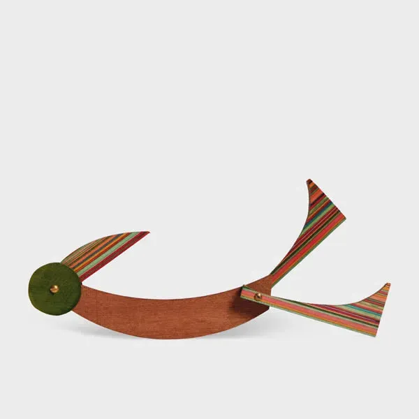 Studiomama Signature Stripe Bob Off-Cut Sculpture - Multicolour, Wood product