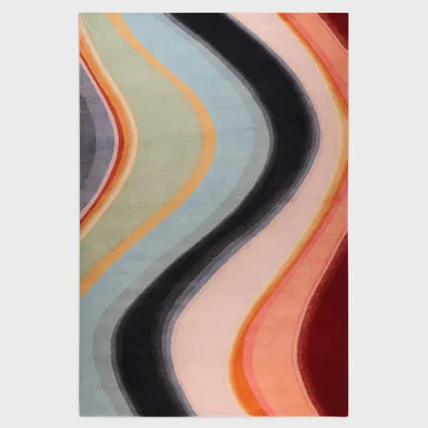 Paul Smith Spray Swirl Small Rug - Multicolour, Wool product