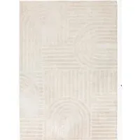 Small Rug with Geometric Pattern - Natural alternate view