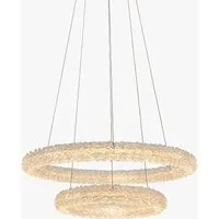 Medium Crystal Chandelier - Silver, Glass alternate view