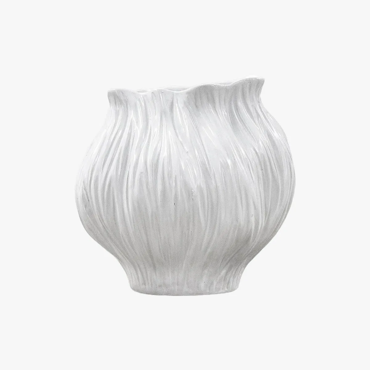 Medium Flow Vase - White, Ceramic product
