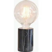 Retro Table Lamp with Glass Shade - Black, Marble alternate view