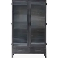 Two Door Display Cabinet - Black alternate view