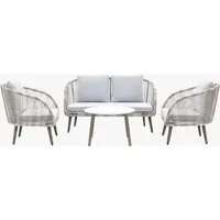 Lounge-around Outdoor Lounge Set - White, Wicker alternate view