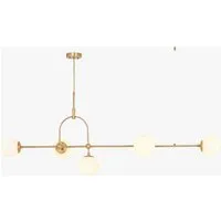 Large Bar Pendant Light - Brass, Glass alternate view