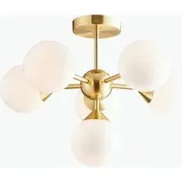 Small Ceiling Pendant Light - Gold, Glass alternate view