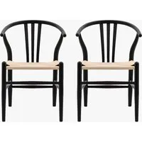 2-Piece Dining Chair Set - Black alternate view