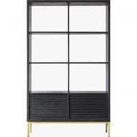 Textured Display Shelving Unit - Black, Mango Wood alternate view