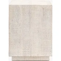Mango Side Table - Whitewash, Solid Wood alternate view