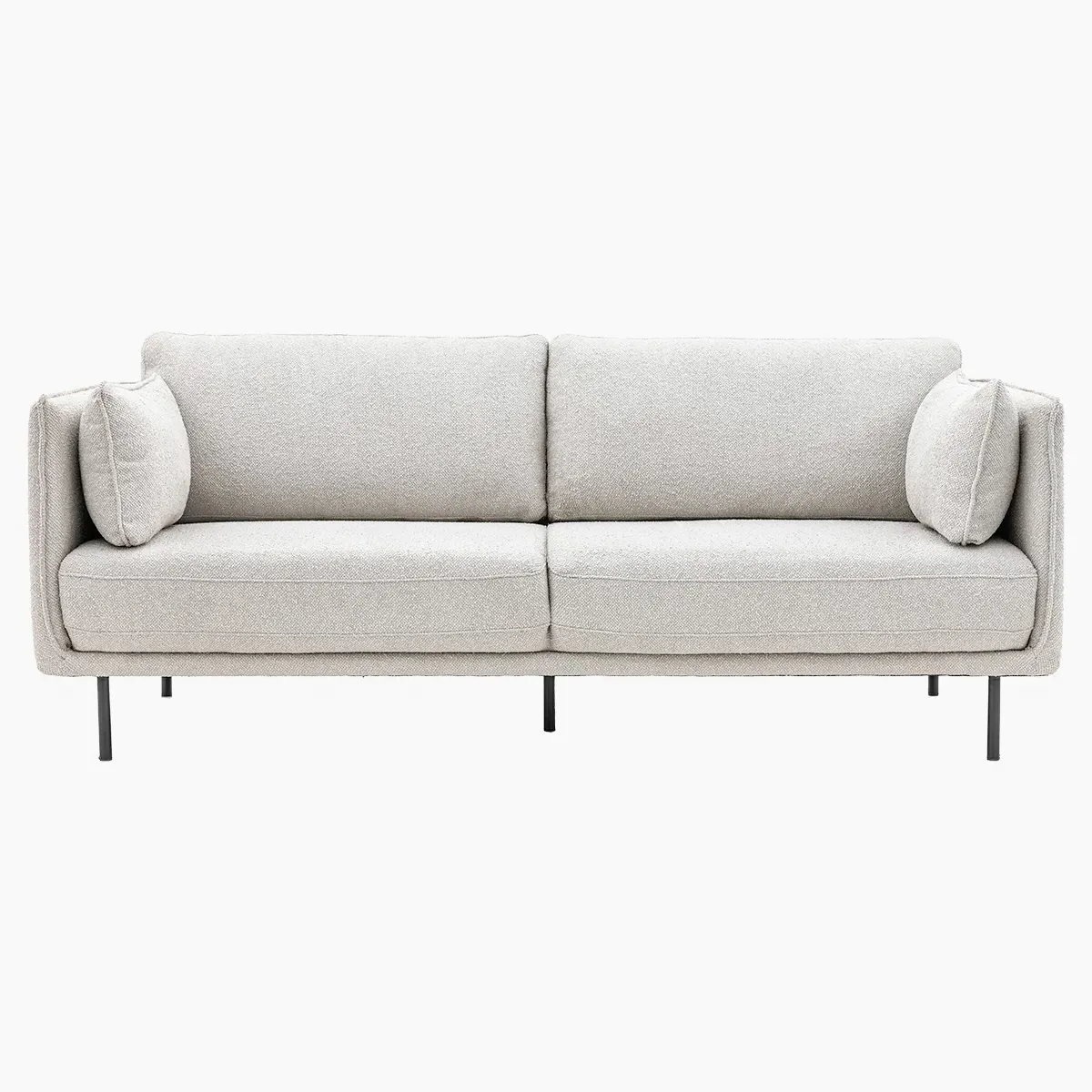 Sofa with Boucle Upholstery - Natural, Fabric product