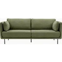 Sofa with Boucle Upholstery - Green, Fabric alternate view