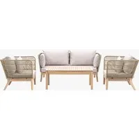Sunseeker Outdoor Lounge Set with Rope Detail - Natural alternate view