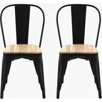 Chinwag Outdoor Dining Chair, Set of Two - Acacia Wood, Metal alternate view