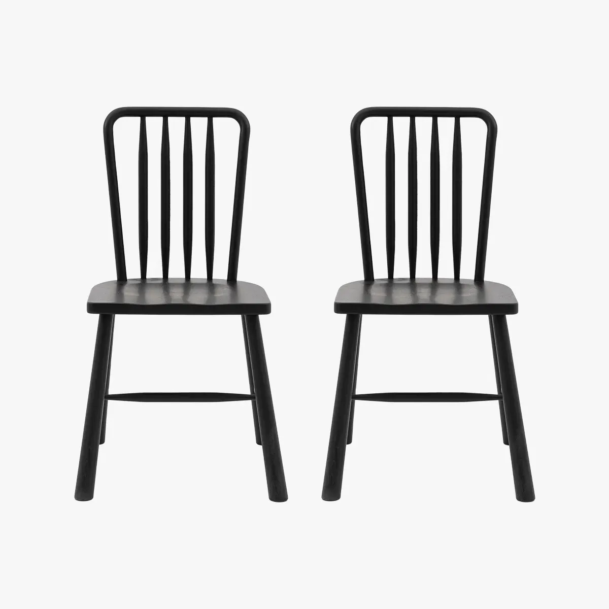 2-Piece Dining Chair Set - Black, Oak product