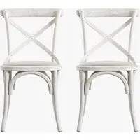 2-Piece Dining Chair Set - White, Oak alternate view