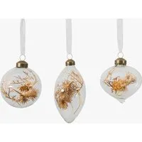 3-Piece Bauble Set - Bronze, Glass alternate view