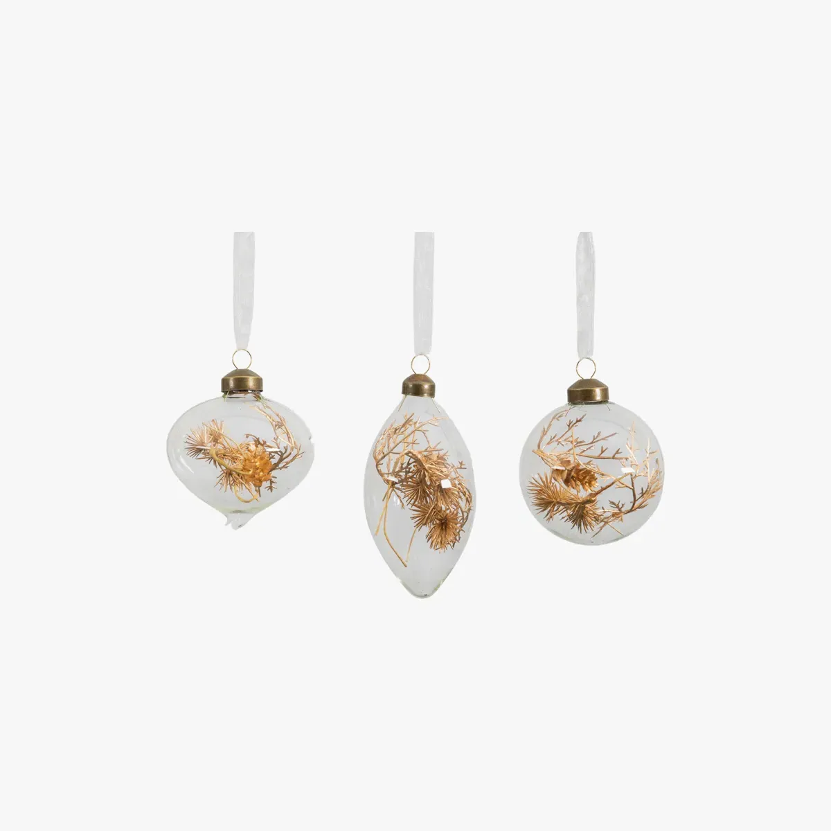 3-Piece Bauble Set - Bronze, Glass product