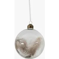 3-Piece Glass Bauble Set - White, Natural alternate view